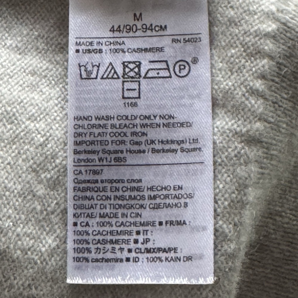 Banana Republic Todd & Duncan 100% Cashmere Hoodie M Gray Scottish Quiet Luxury - Picture 12 of 15
